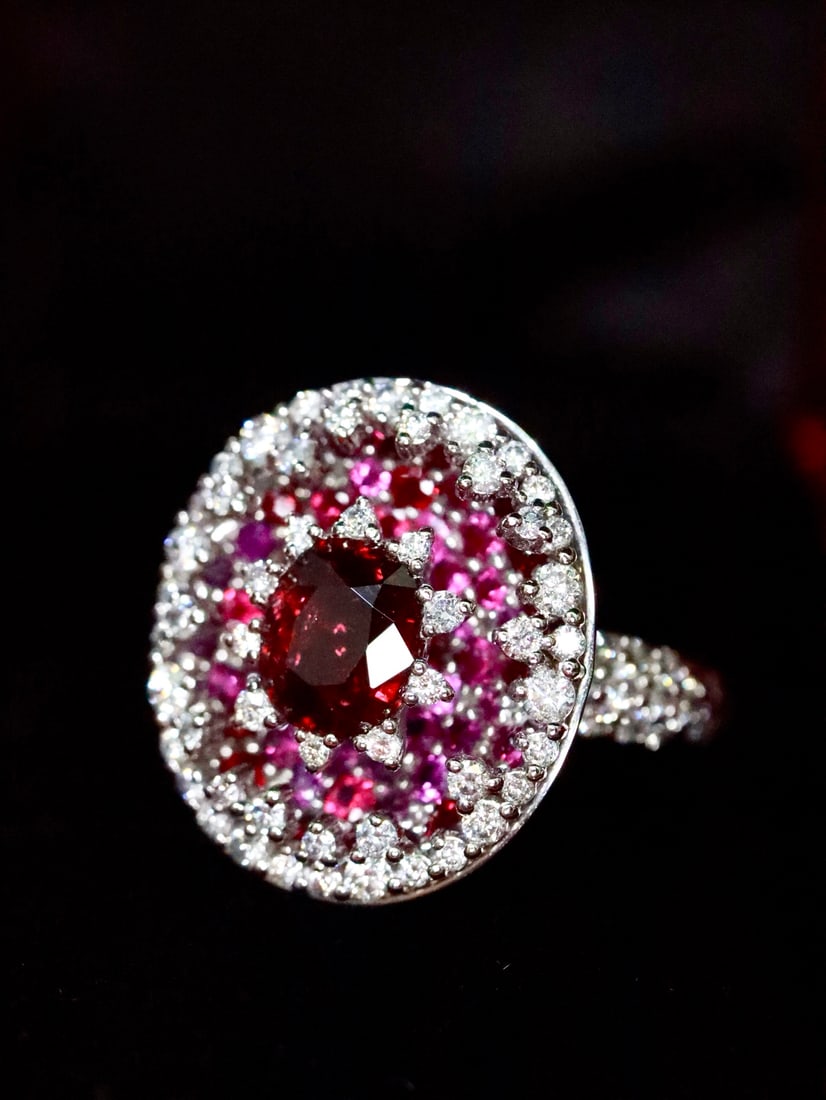 Platinum Unheated Ruby Ring - 3