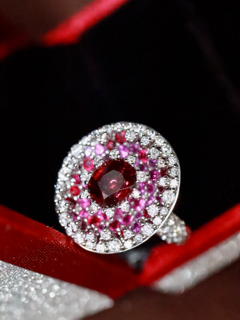Platinum Unheated Ruby Ring - 4