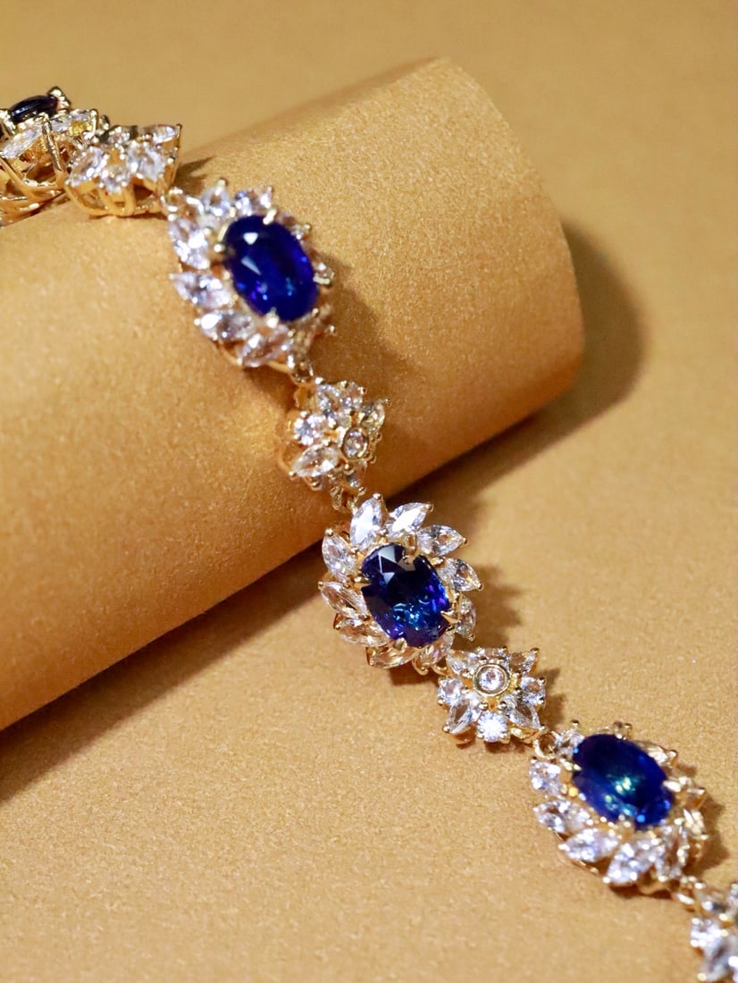 18K Gold Sapphire Bracelet - 2