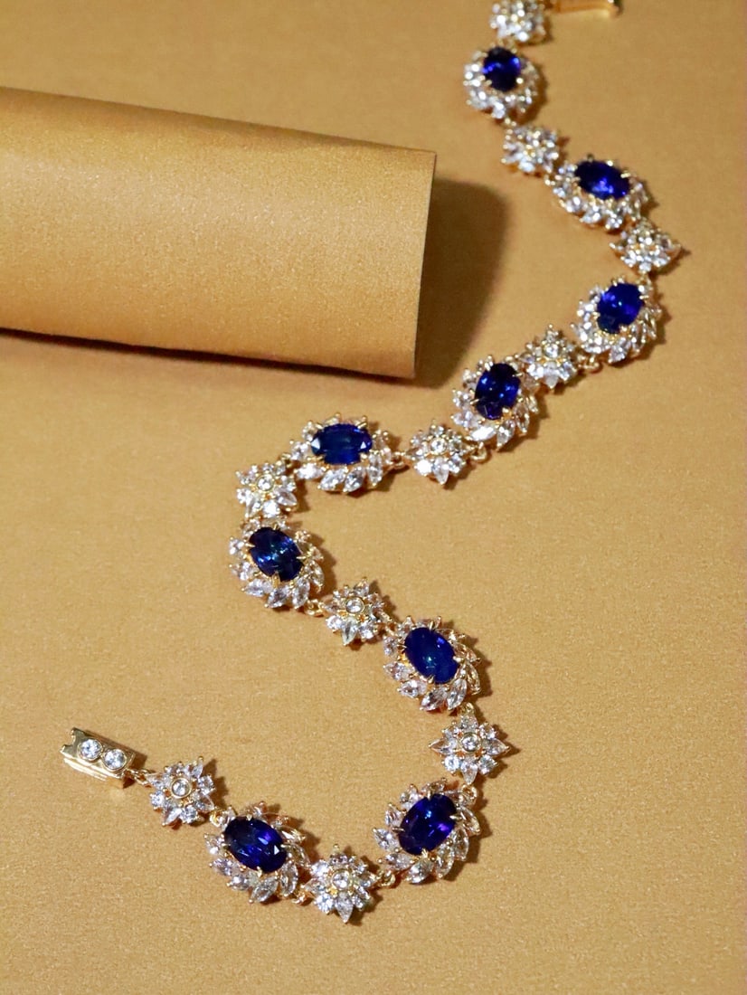 18K Gold Sapphire Bracelet - 3