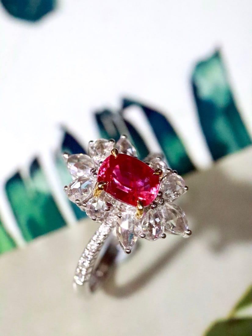 18K Gold Natural Unheated Ruby Ring - 5