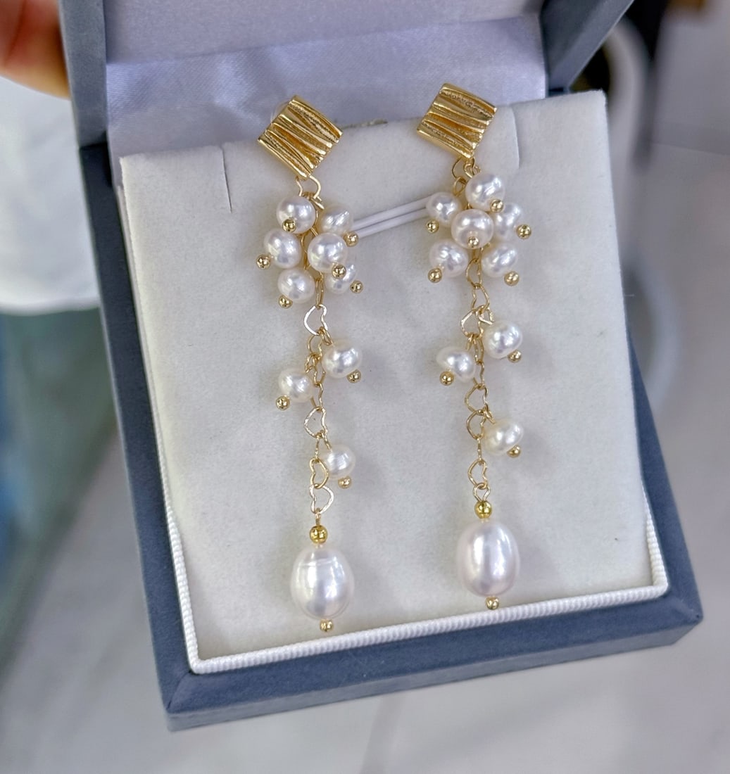 Natural Pearl Earrings - 7