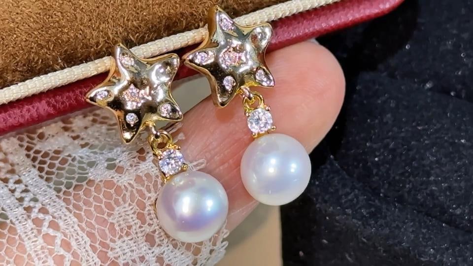 Natural Pearl Earrings - 4