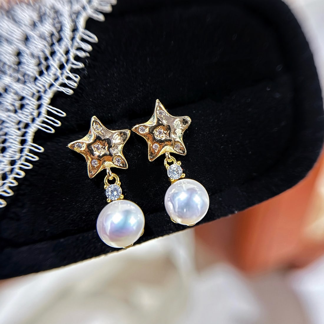 Natural Pearl Earrings - 5