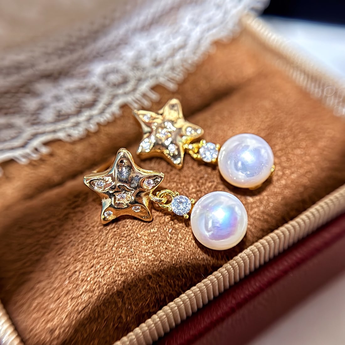 Natural Pearl Earrings - 6