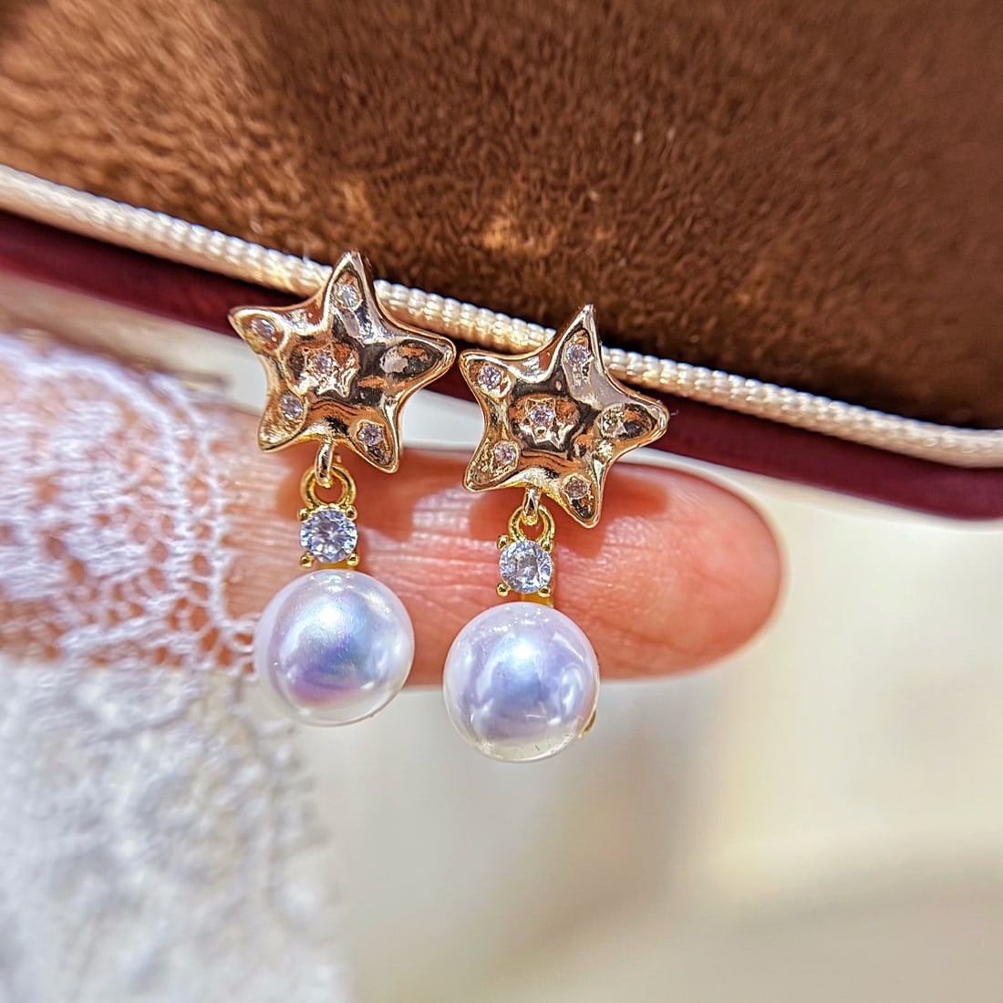 Natural Pearl Earrings - 7