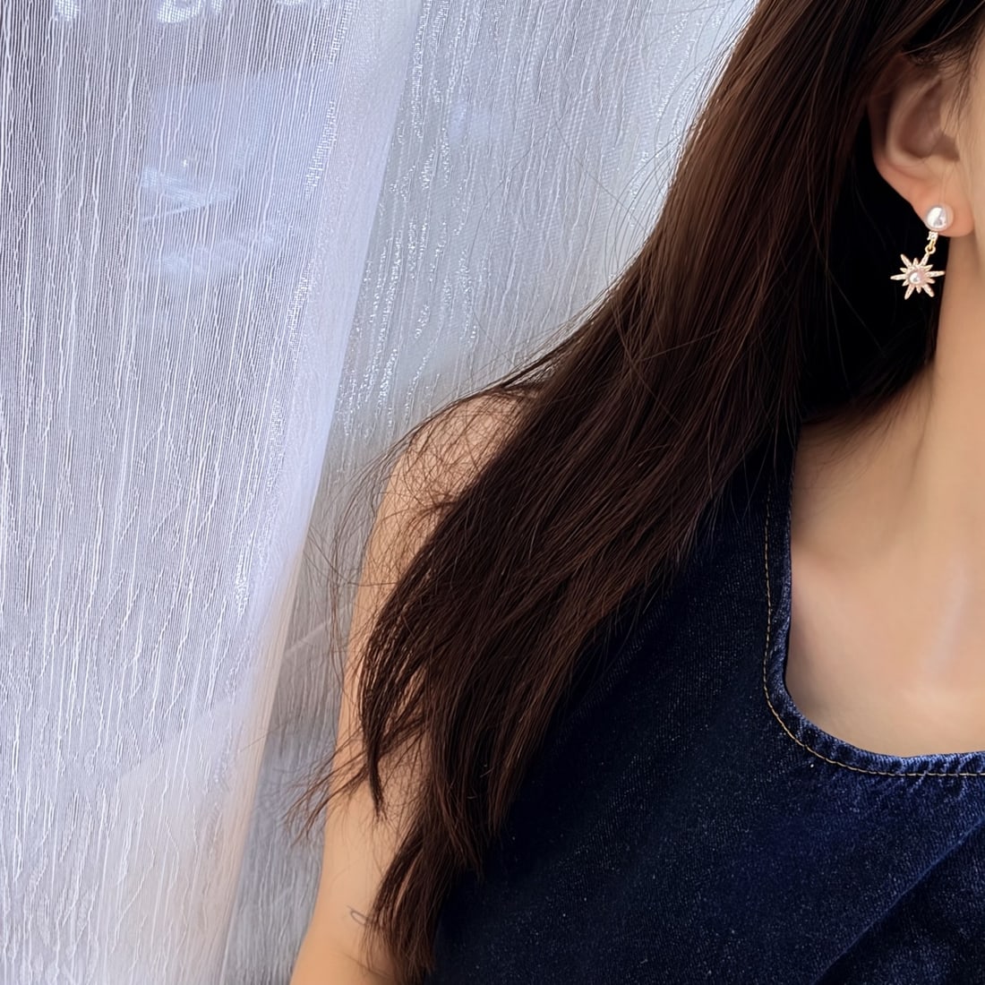 Natural Pearl Earrings - 5