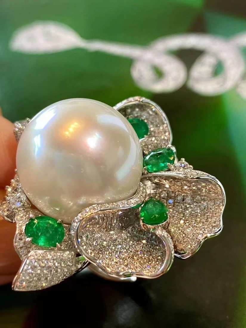 S925 Silver Pearl Ring - 5