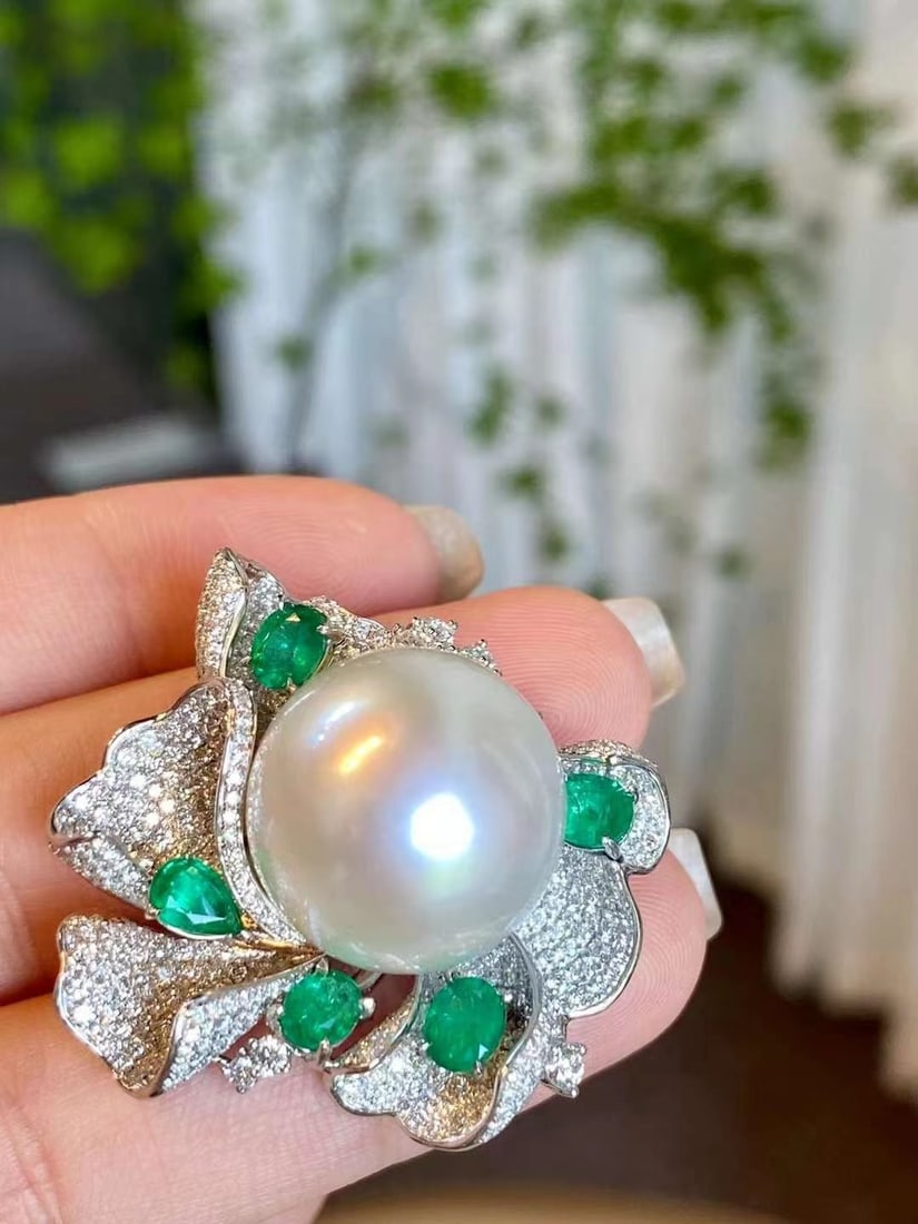 S925 Silver Pearl Ring - 6