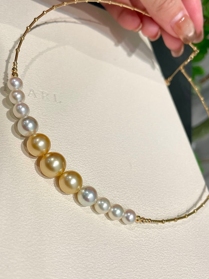 18K Gold Seawater Pearl Necklace - 5