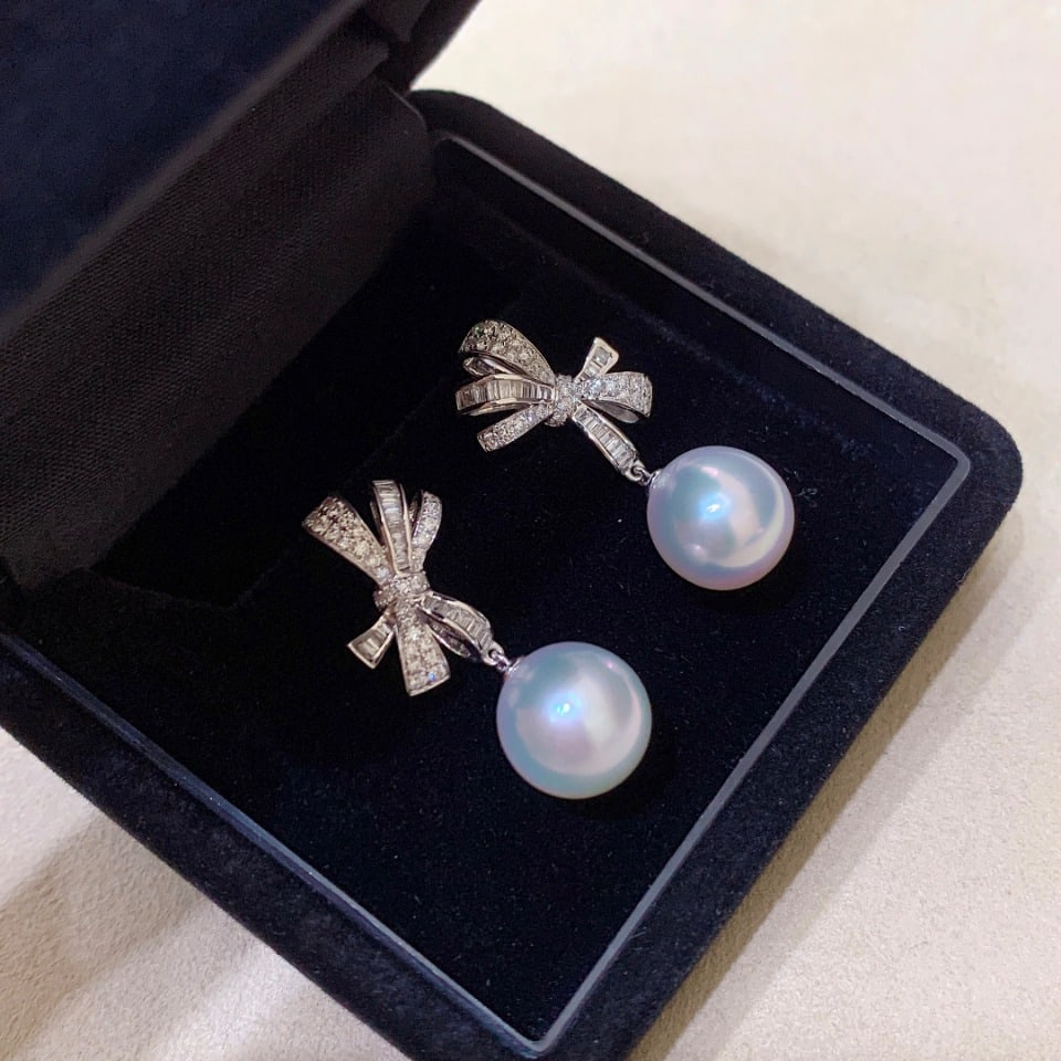 925 Silver Natural Pearl Earring and Pendant Set - 2