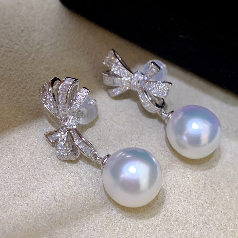 925 Silver Natural Pearl Earring and Pendant Set - 5