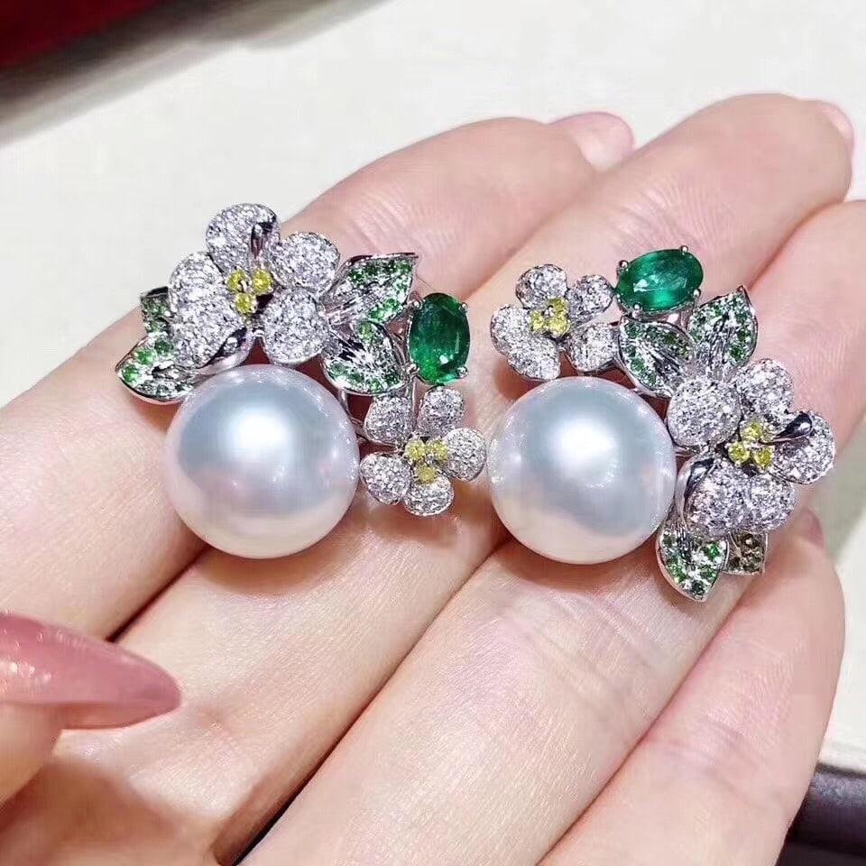 Sterling Silver Natural Pearl Earring Set - 2