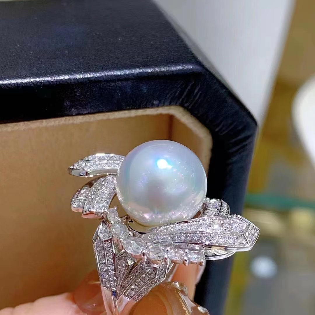 S925 Silver Pearl Ring - 4
