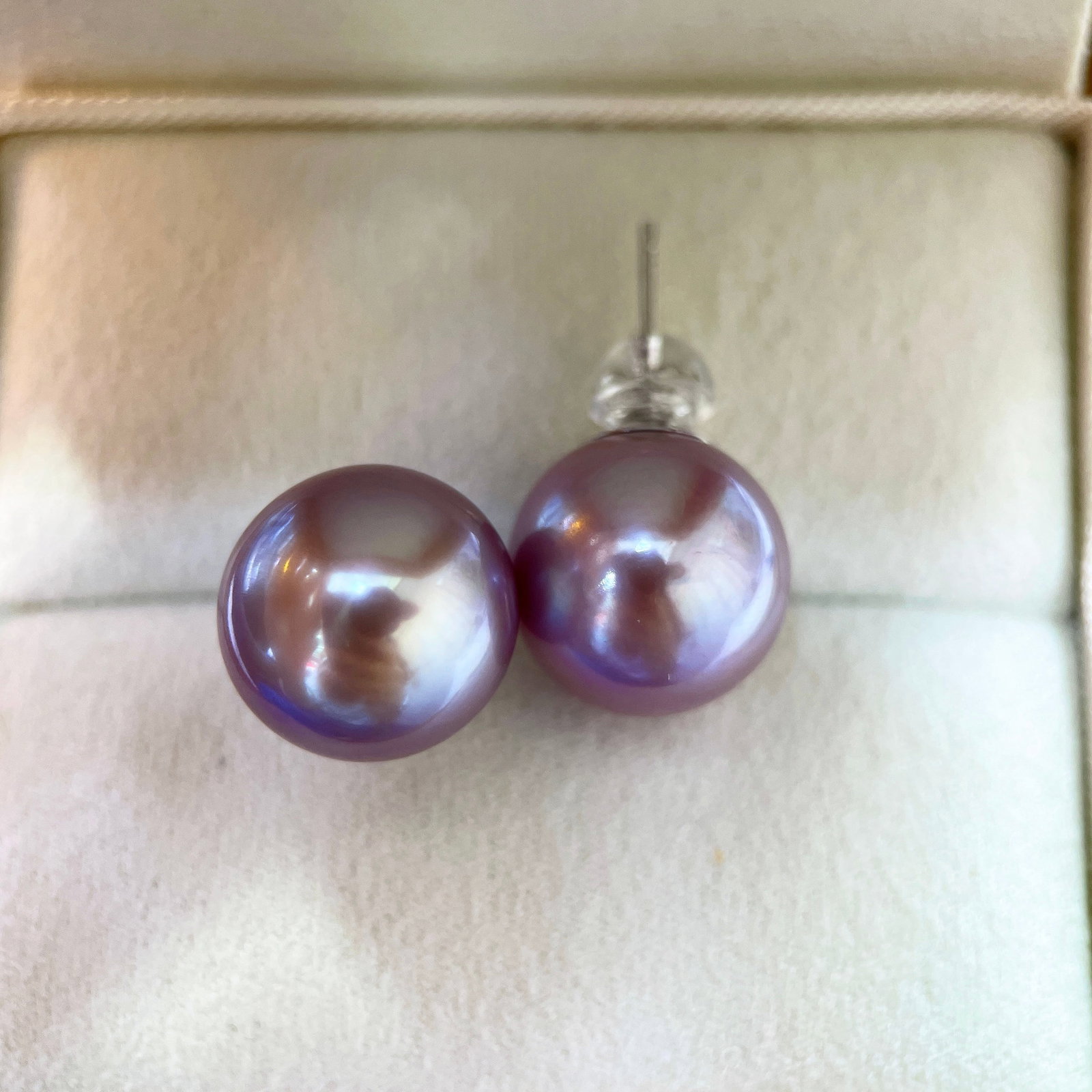 Natural Purple Edison Pearl Earrings - 3