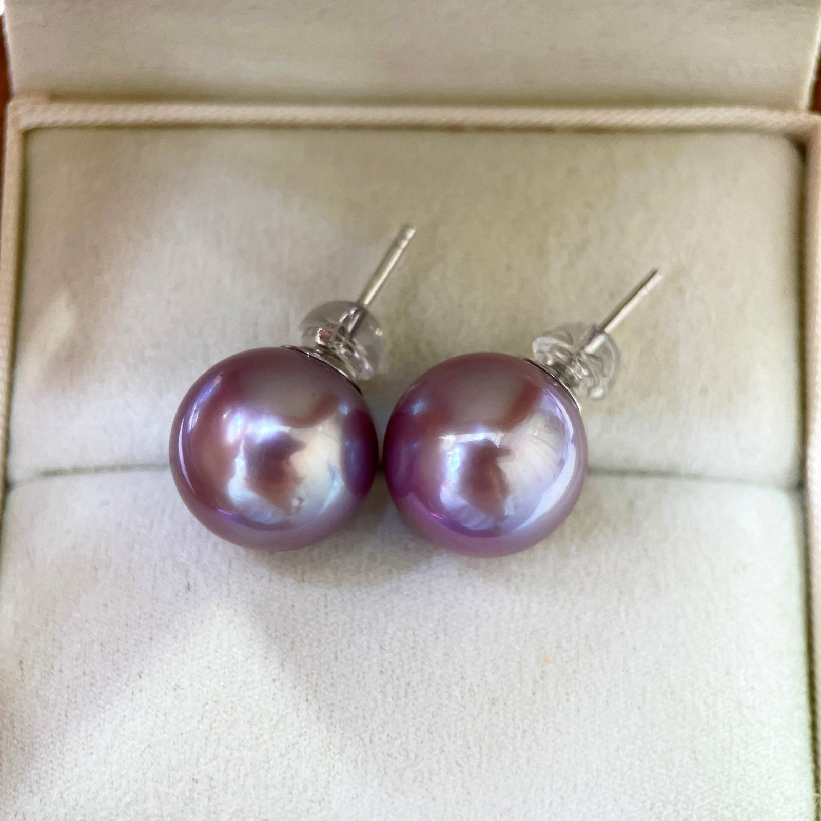Natural Purple Edison Pearl Earrings - 4