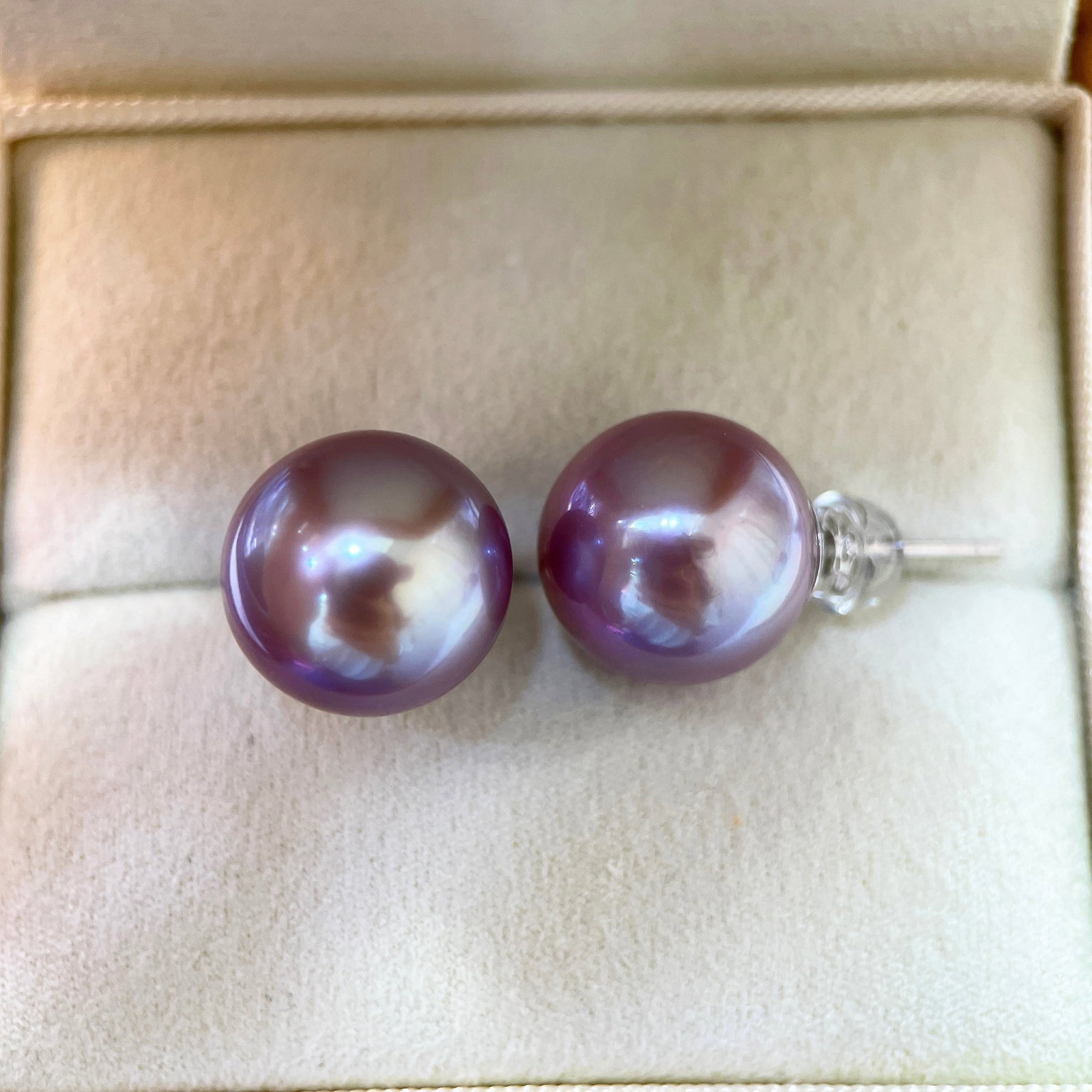 Natural Purple Edison Pearl Earrings - 6