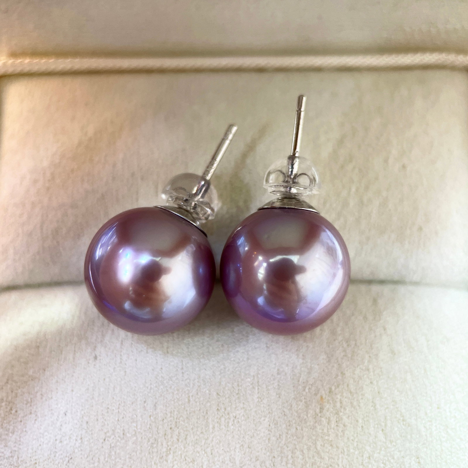 Natural Purple Edison Pearl Earrings - 7