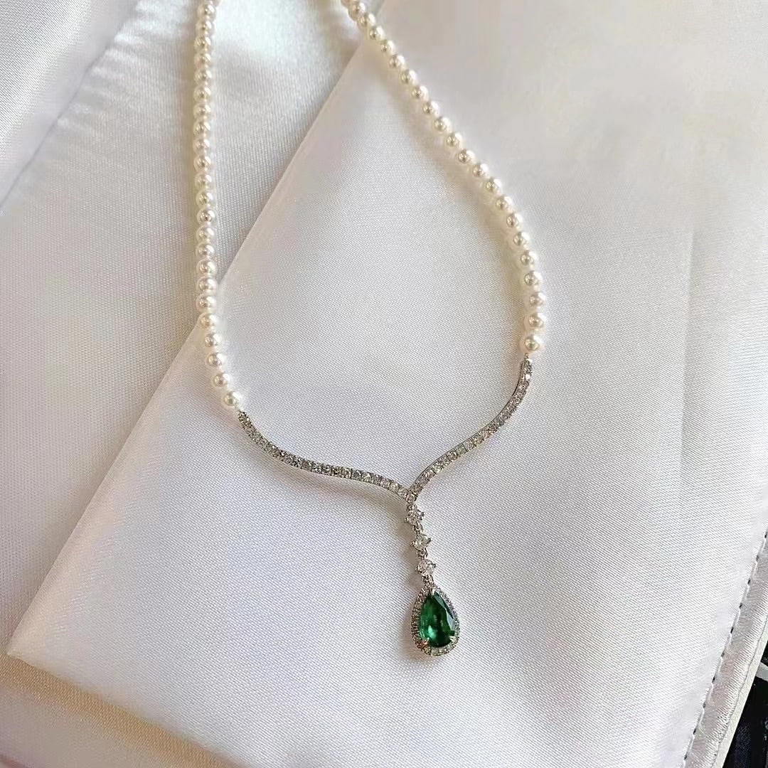 S925 Silver Pearl Necklace - 2