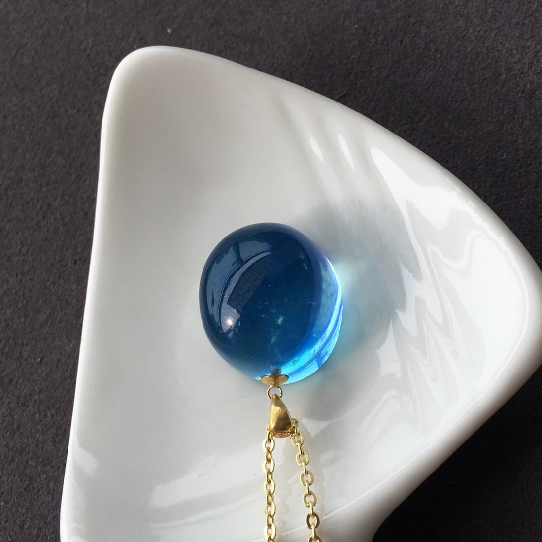 18K Gold Aquamarine Pendant - 5