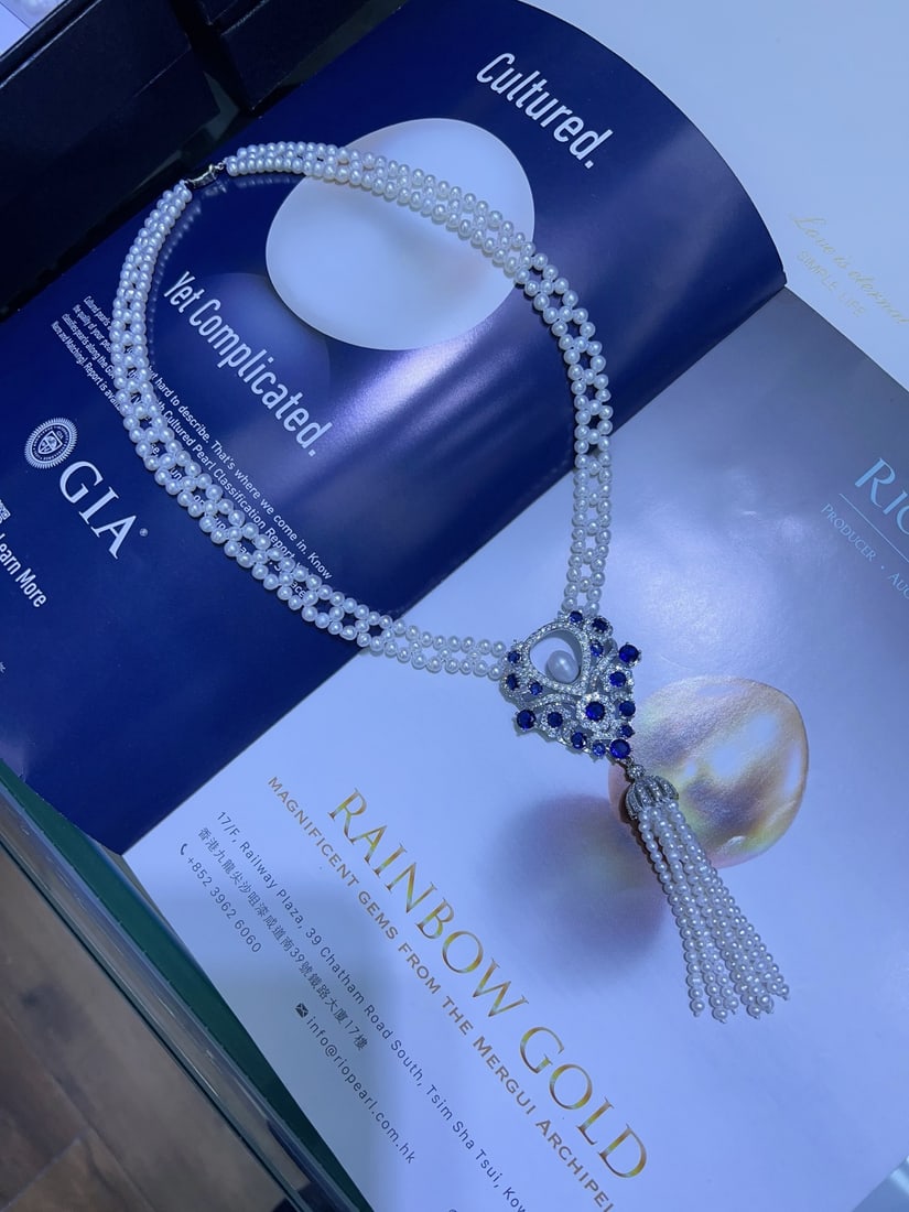 Natural White Pearl Necklace - 3