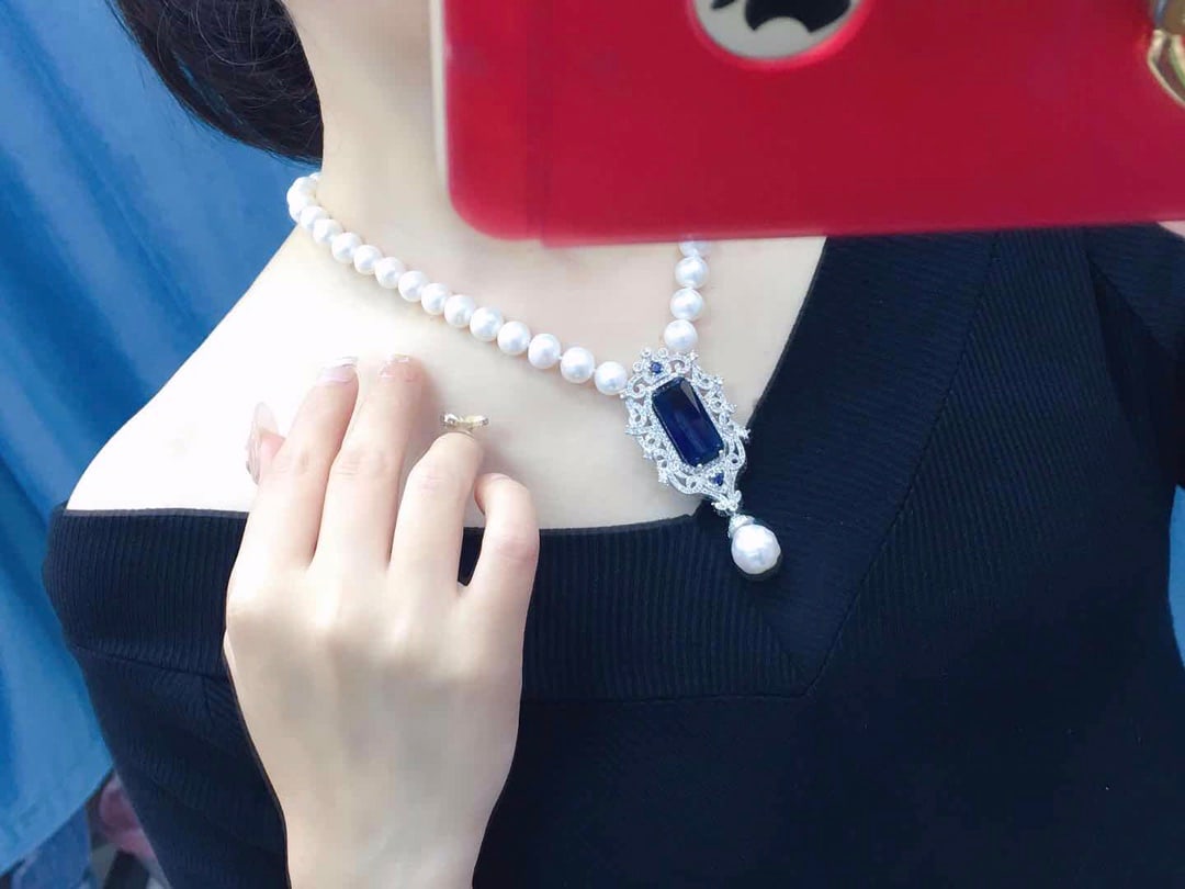 Natural White Pearl Necklace - 7
