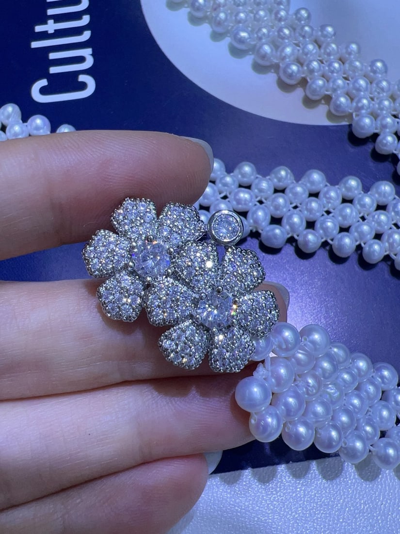 Natural White Pearl Necklace - 4