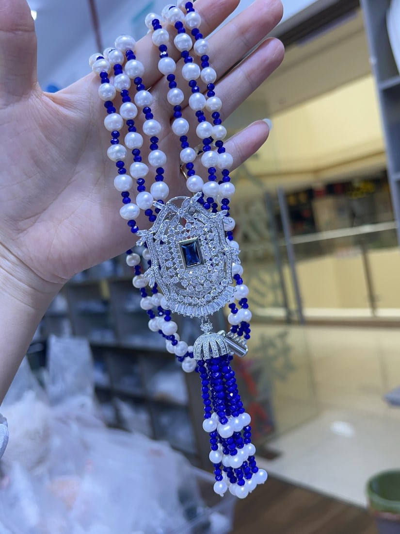 Natural White Pearl Necklace - 7