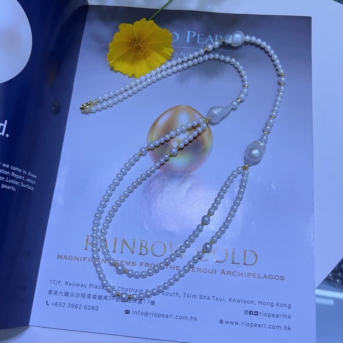 Natural Freshwater Pearl Long Necklace - 2