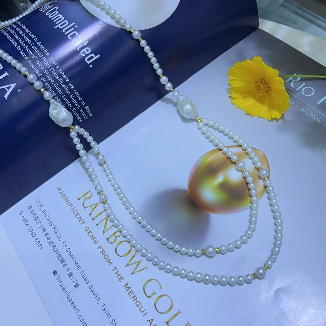 Natural Freshwater Pearl Long Necklace - 3