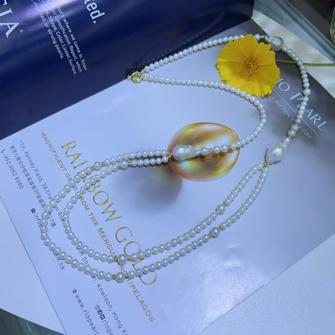 Natural Freshwater Pearl Long Necklace - 4