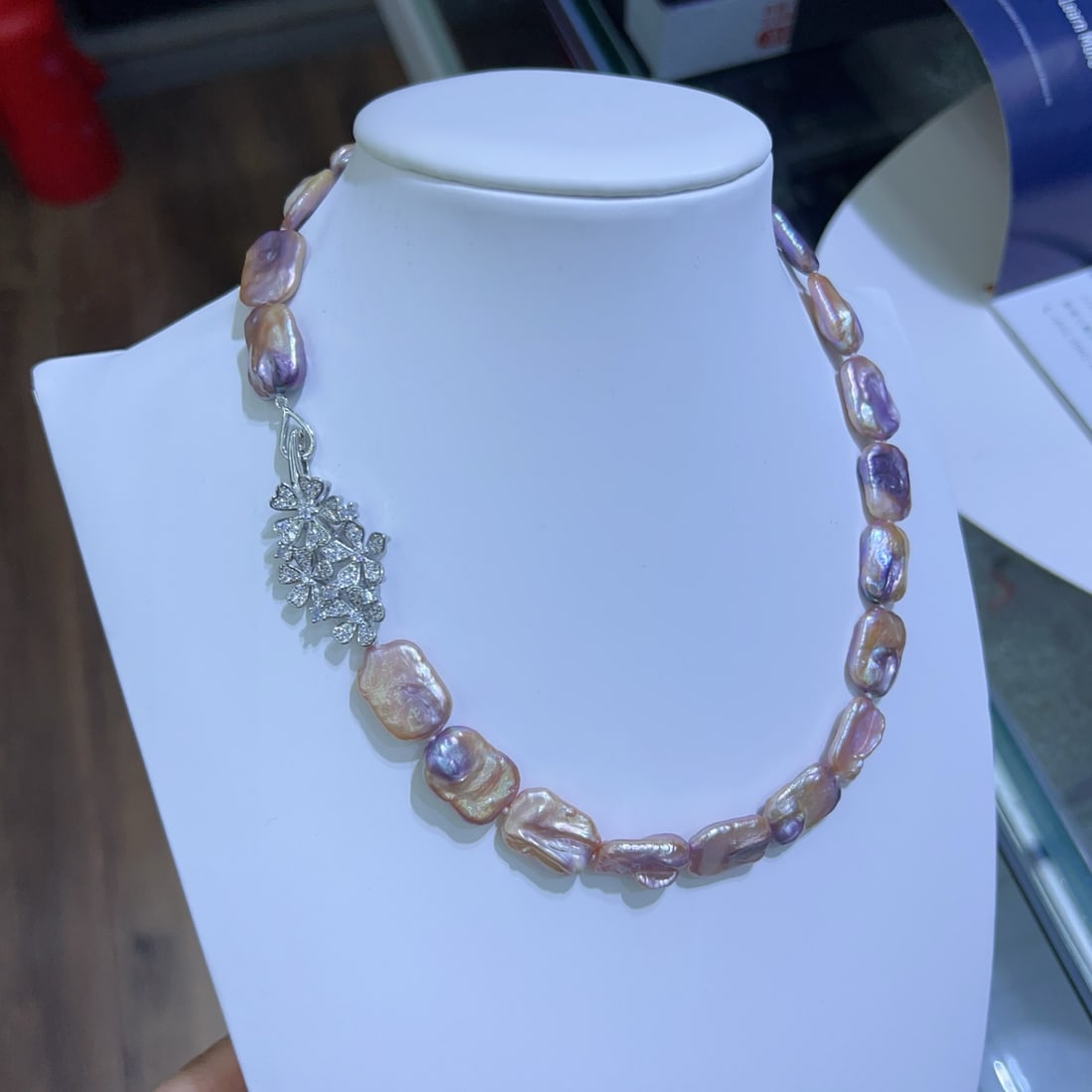 Natural Purple Baroque Pearl Necklace - 3