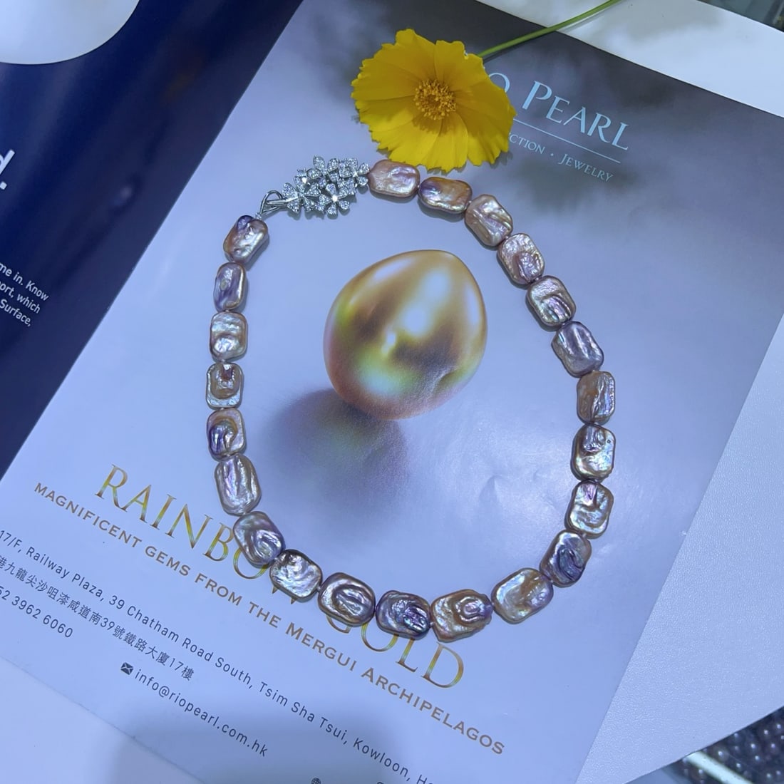 Natural Purple Baroque Pearl Necklace - 5