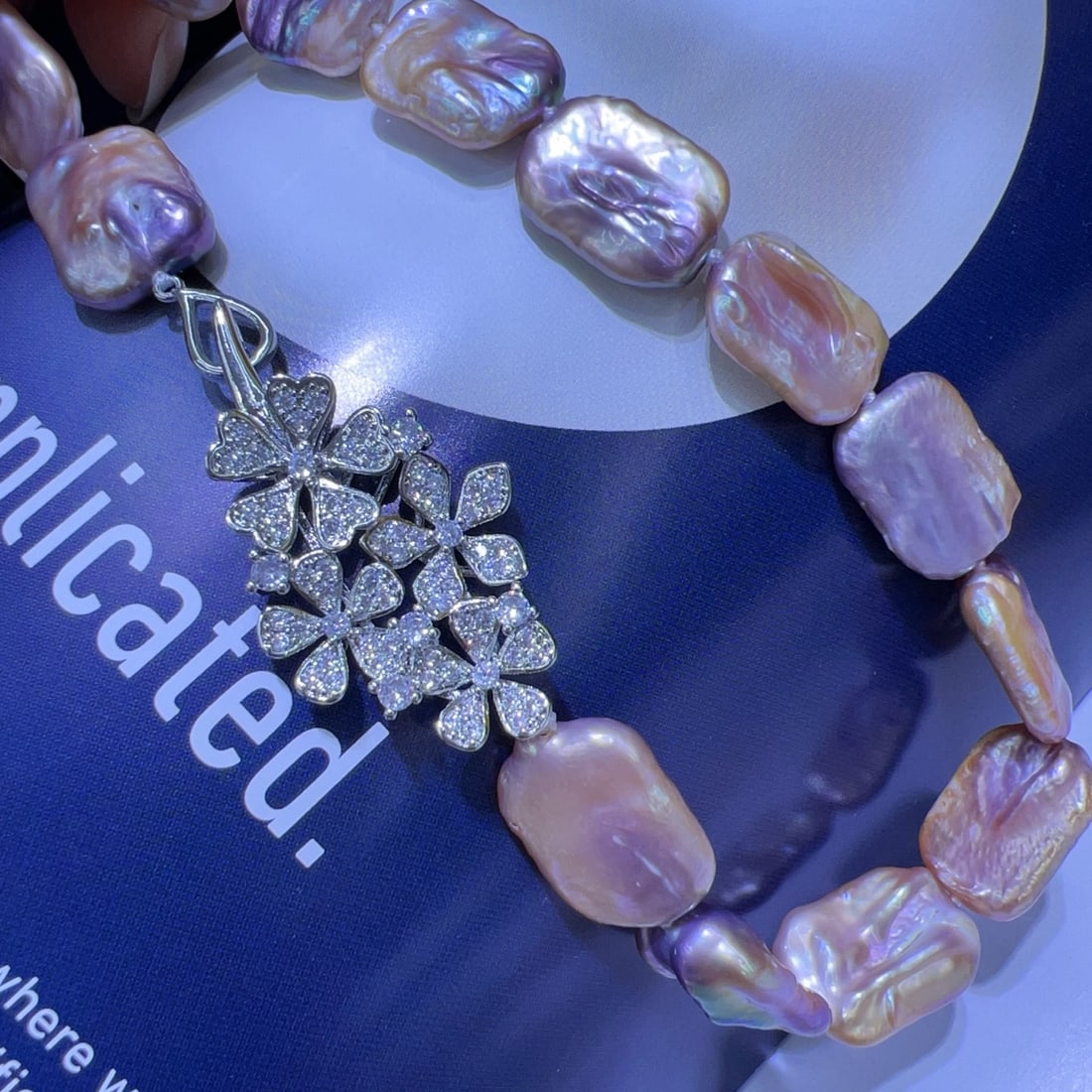 Natural Purple Baroque Pearl Necklace - 6