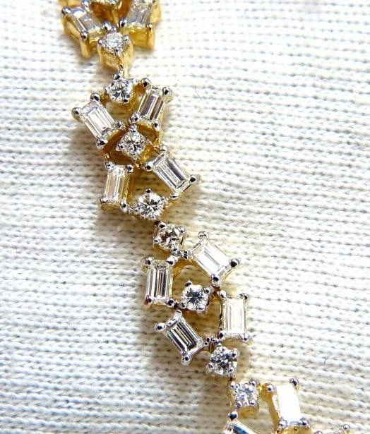 15.00 Carat Diamonds Baguette & Rounds Eternity Riviera Necklace 18kt Ref 12328 - 7