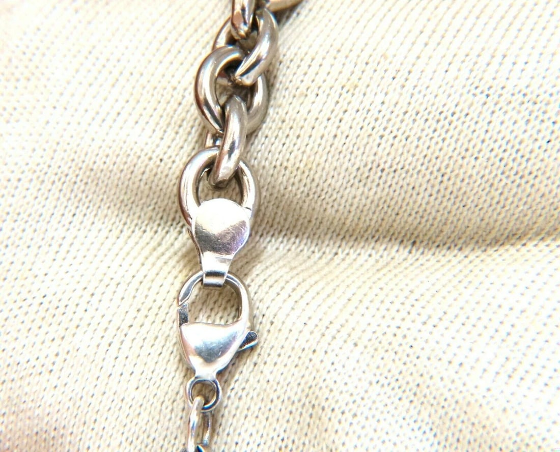 Sterling Silver Disc Toggle Charm Link Bracelet 11394 - 4