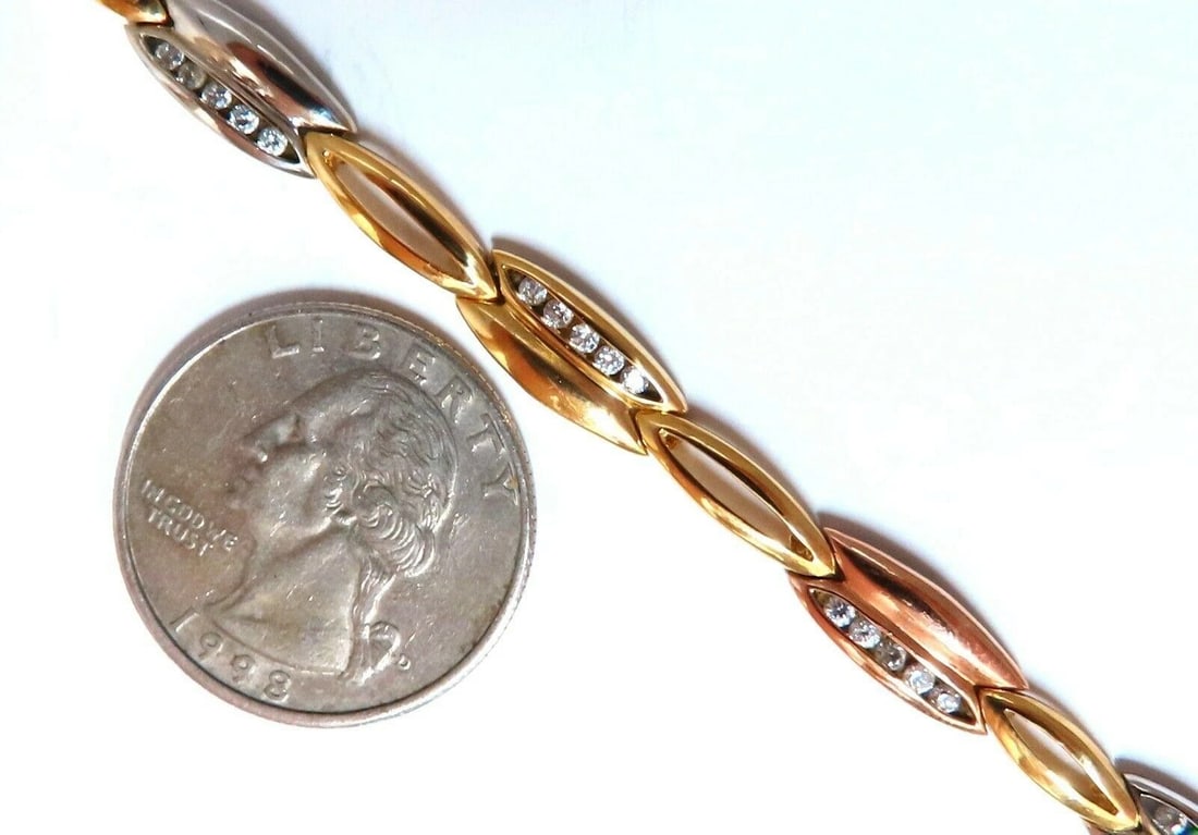 .70ct CZ channel set Arch link bracelet 14kt solid 11425 - 5