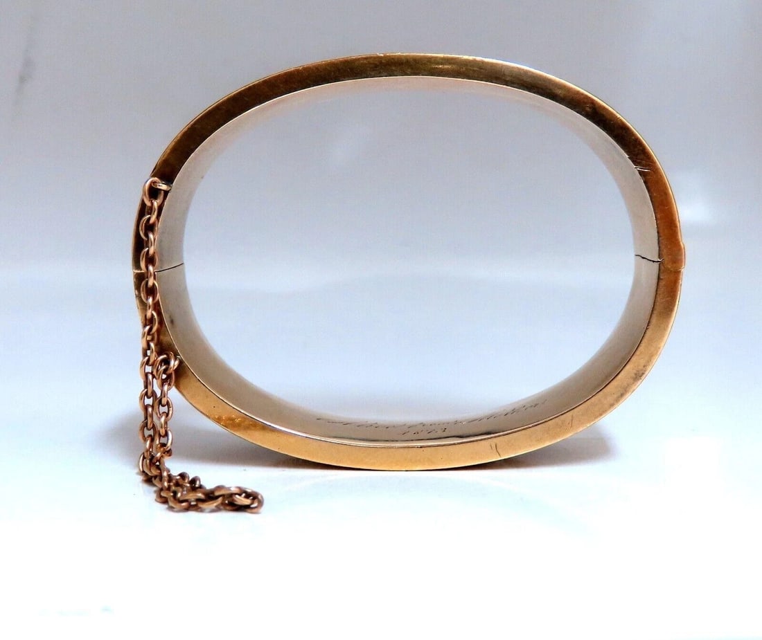 Antique Child's Bangle Bracelet 14kt Circa 1873 11953 - 2