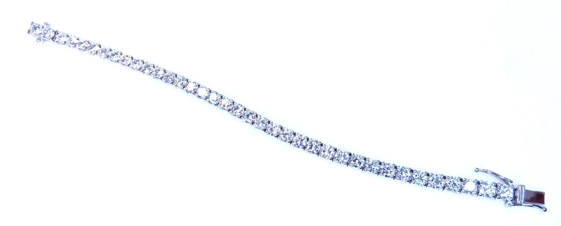 9.50ct Lab Created Diamond Classic Tennis Riviera Bracelet 14kt Gold 49447 - 5