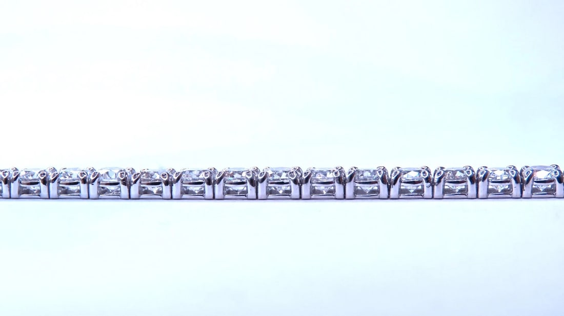 9.50ct Lab Created Diamond Classic Tennis Riviera Bracelet 14kt Gold 49447 - 6