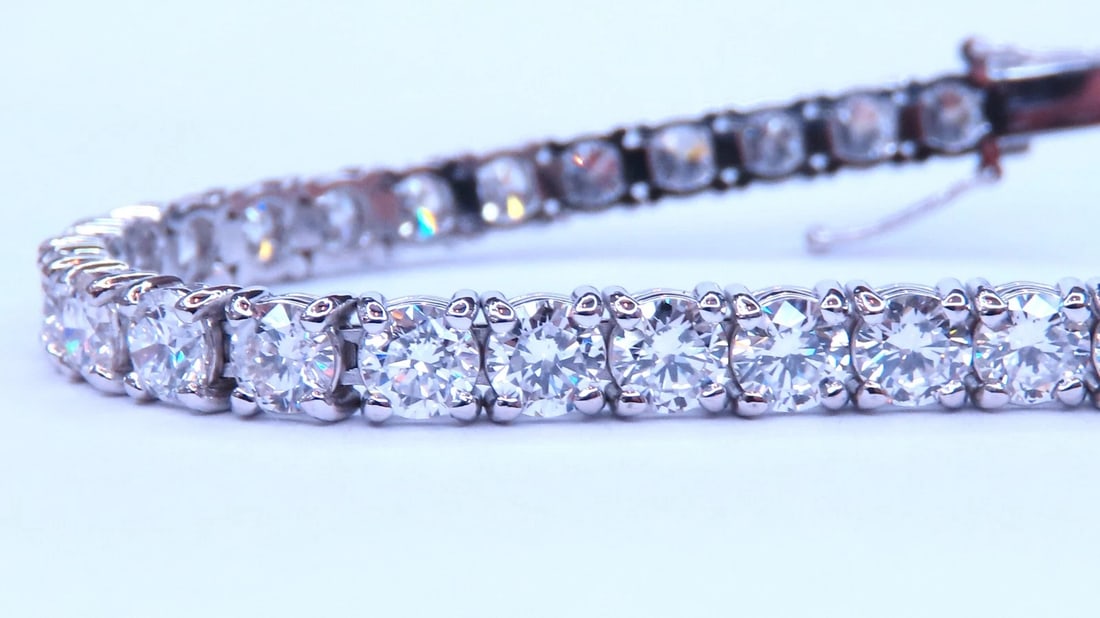 9.50ct Lab Created Diamond Classic Tennis Riviera Bracelet 14kt Gold 49447 - 8
