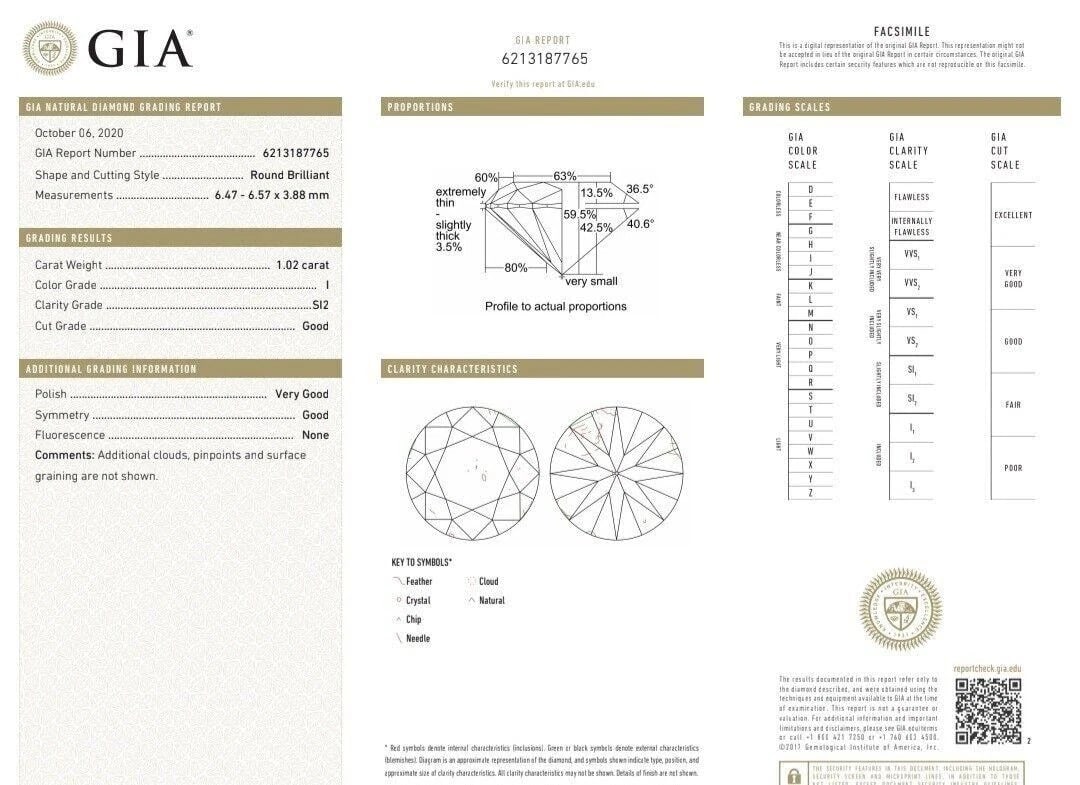 GIA Certified 1.02ct Natural Round Diamond solitaire mens ring 14kt 12025 - 5