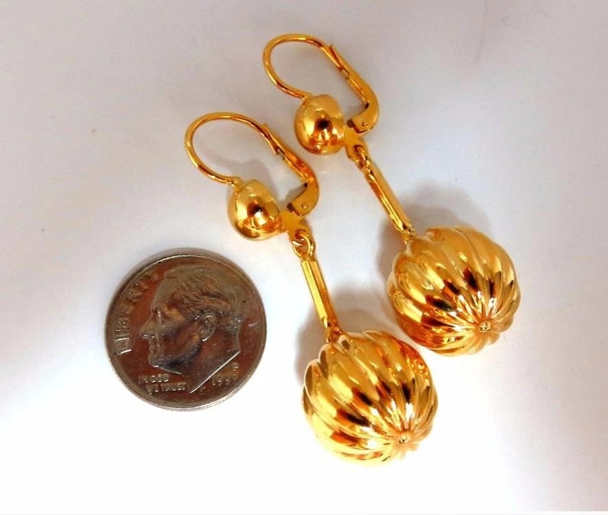 18 Karat Watermelon Dangle Earrings 14447 - 8