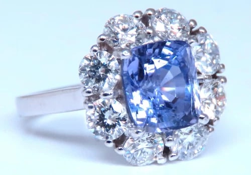 GIA Certified 3.30ct Natural Color Change Sapphire Diamond Ring 18kt 85442 - 2