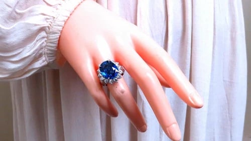 GIA Certified 11.79ct Natural Blue Sapphire Diamonds Ring 14kt Gold 85441 - 5
