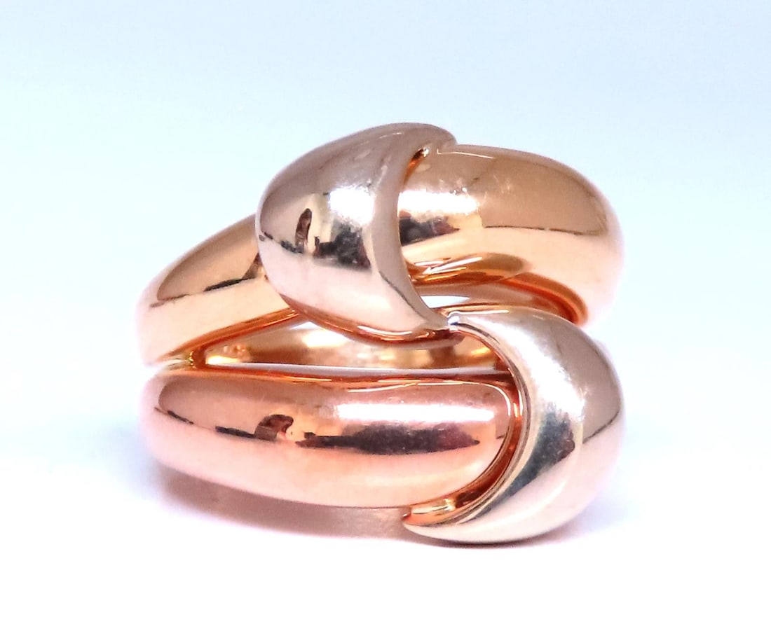 Mod Wrap Love Crest Ring 18kt Gold 12543: Title: Mod Wrap Love Crest Ring 18kt Gold 12543 $1,800.00 PRODUCT DESCRIPTION rose and yellow gold bow wrap ring 18kt gold 10.4 grams 17mm wide depth 4mm Reserve: $1,656.00 Shipping: Domestic: Free