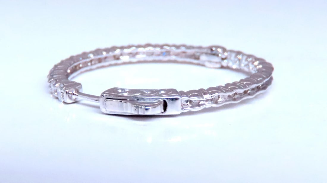 1.52ct Modern Natural Diamond Hoop Earrings 14kt 12500 - 6