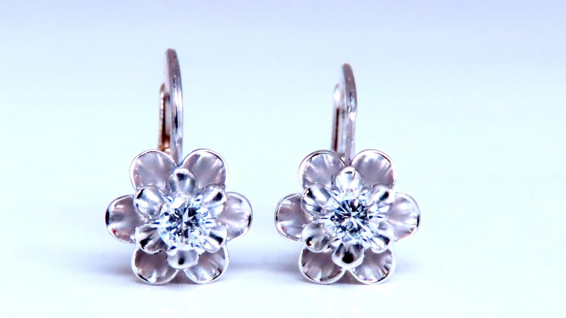 .40ct Natural Round Diamond European Wire Earrings 12488: Title: .40ct Natural Round Diamond European Wire Earrings 12488 $1,200.00 PRODUCT DESCRIPTION European wire vintage style earrings .40ct natural diamonds round full cut brilliant g-color vs-2 clarity