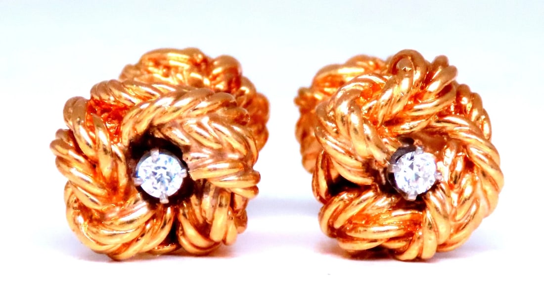 Solid Threaded Rope Twist Diamond Cufflinks 18kt Gold 12481: Title: Solid Threaded Rope Twist Diamond Cufflinks 18kt Gold 12481 $2,500.00 PRODUCT DESCRIPTION solid threaded rope twist diamond cufflinks .16ct natural round cut diamonds f-color vs-2 clarity