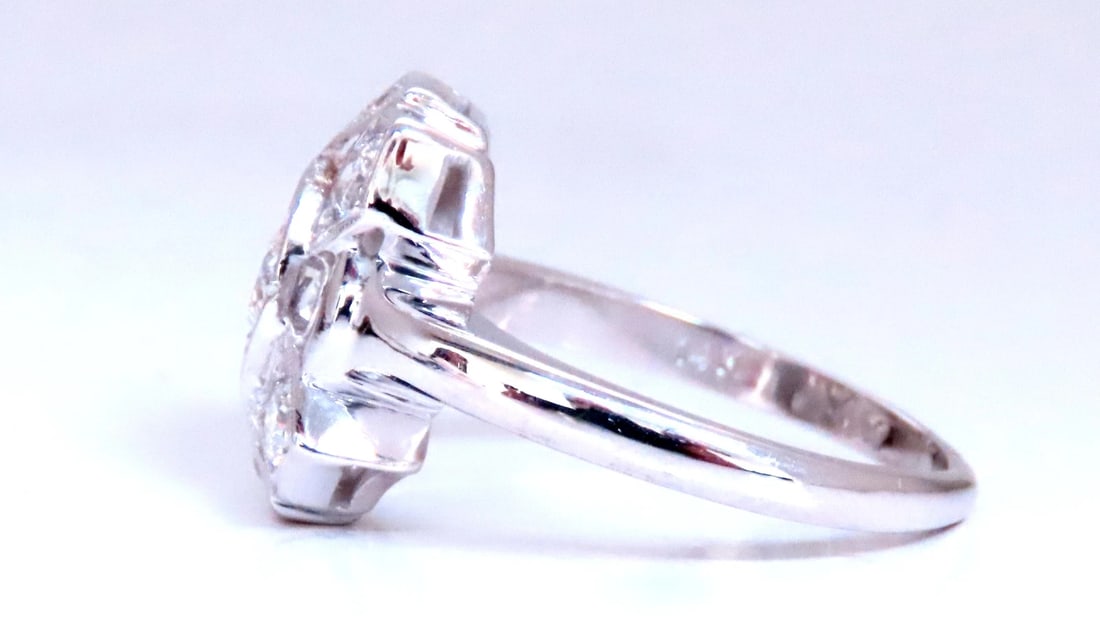 .60ct Natural Diamonds Edwardian Style Cluster Ring 14kt Gold 12423 - 2